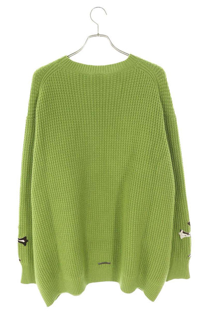 Chrome Hearts HARAKO Patch Knit Sweater Green Size L