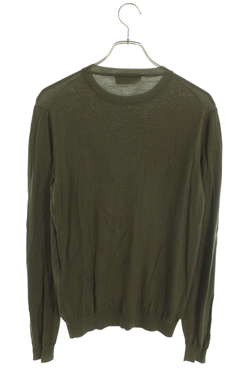 Fendi Embroidered Crewneck Knit Sweater Green Size 44