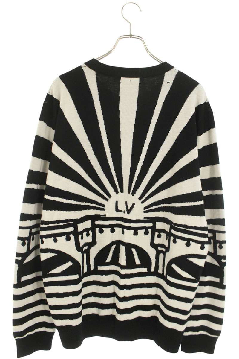 Louis Vuitton 24SS Wool Knit Sweater White x Black Size XXL