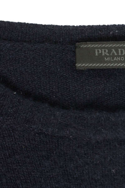 Prada Navy Cashmere Crewneck Knit Size XXL