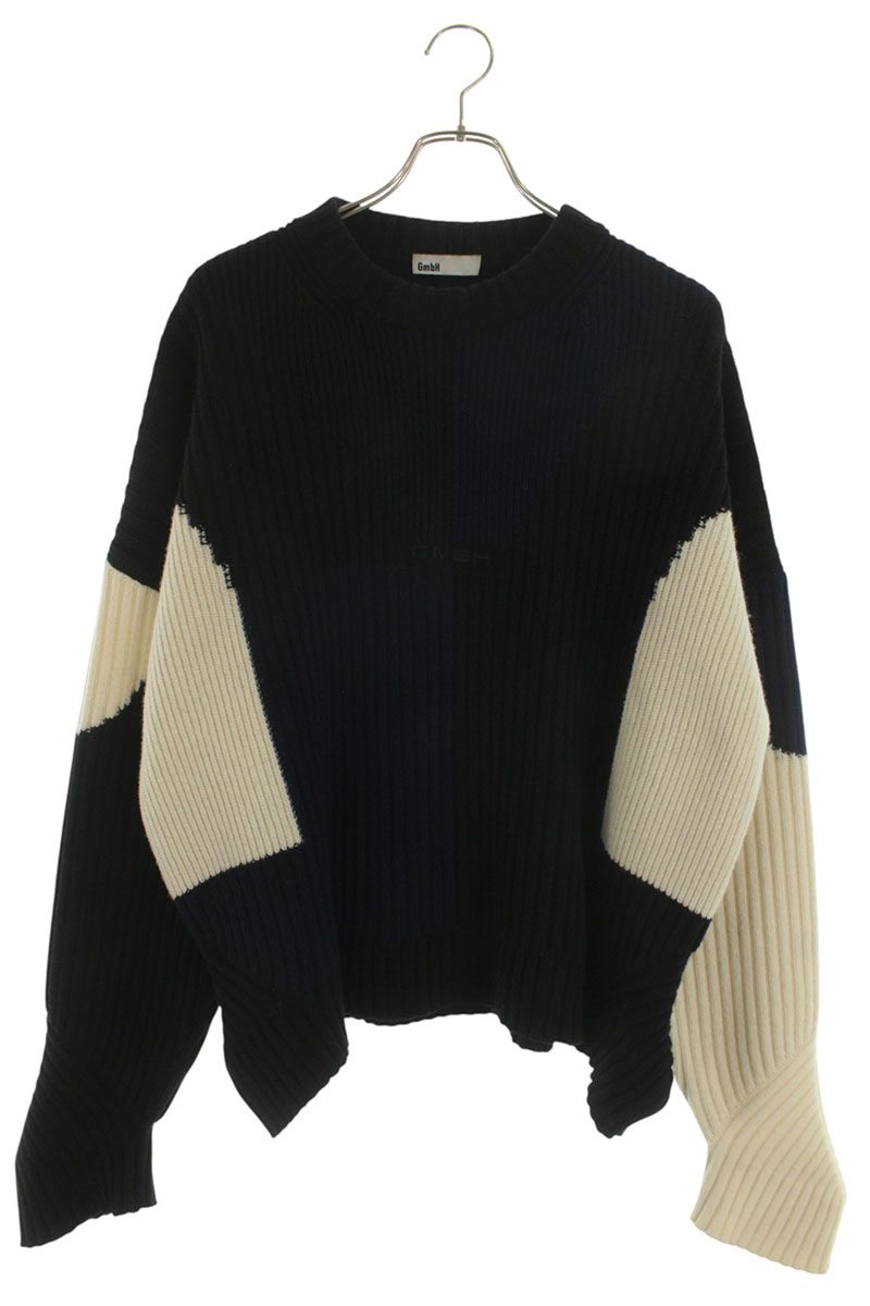 GMBH Wool Knitted Unisex Color Block Jumper Multi Size S