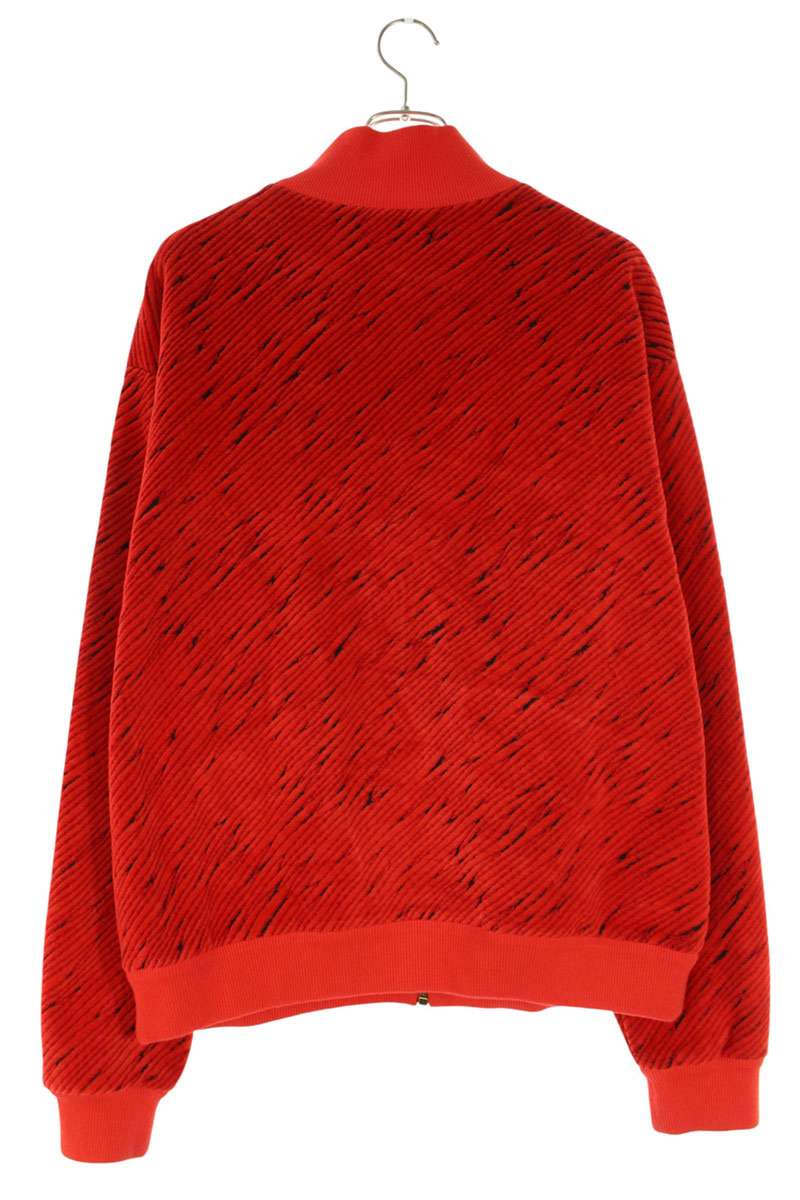 LOUISVUITTON 25SS Velvet Jacquard Zip-Up Red Size XL
