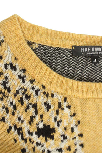 RAF SIMONS 04AW WAVE Paisley Print Knit Orange Size S