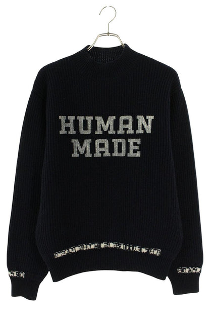Human Made Logo Knit Sweater Blue Size M