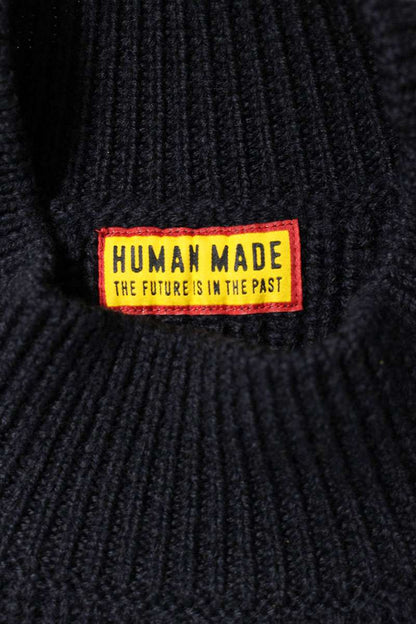 Human Made Logo Knit Sweater Blue Size M