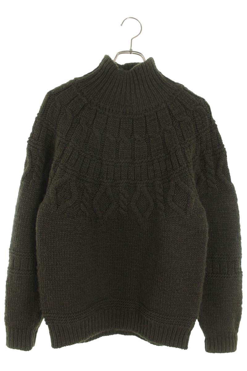 Batoner Knit Sweater Green Size 1