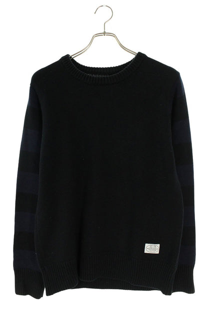 NEIGHBORHOOD Striped Panel Knit Black Navy Size M