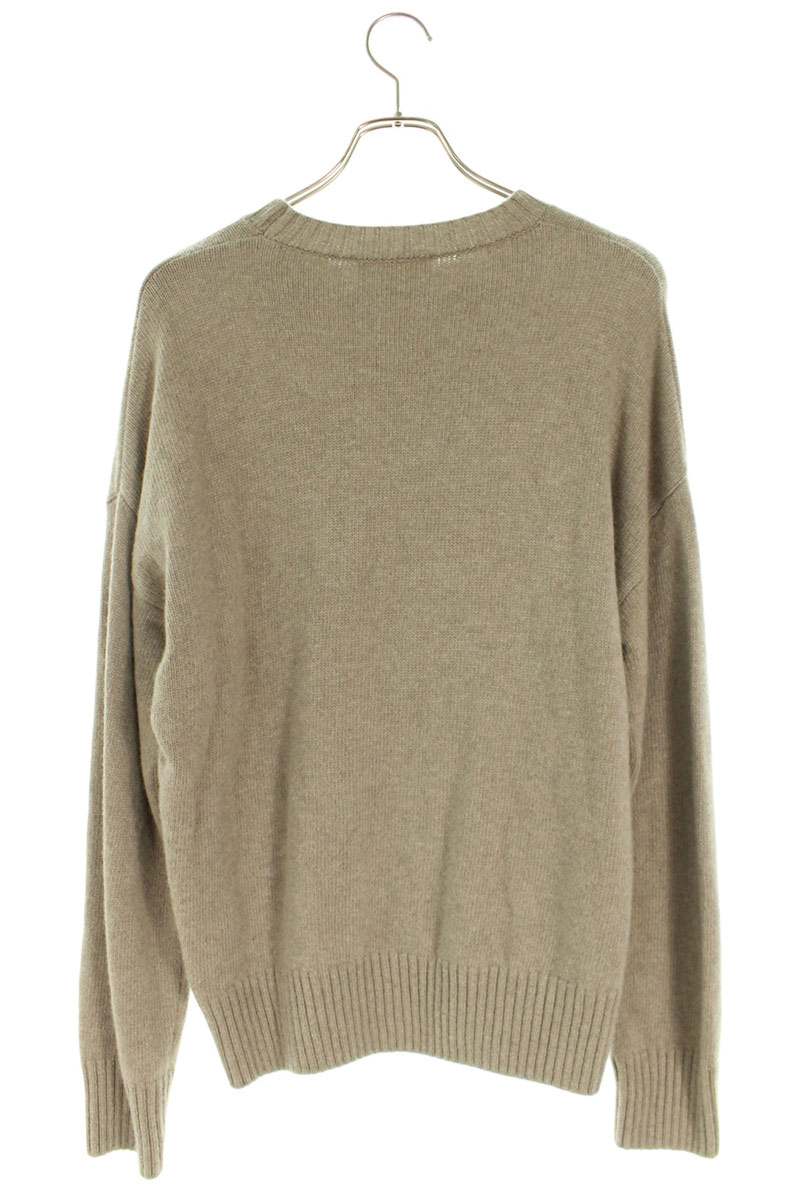 AMI Logo Knit Sweater Beige Size M