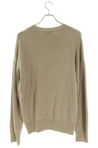 AMI Logo Knit Sweater Beige Size M