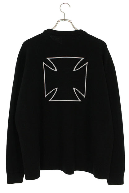 VETEMENTS 26SS Double Biker Cross Knit Black Size S
