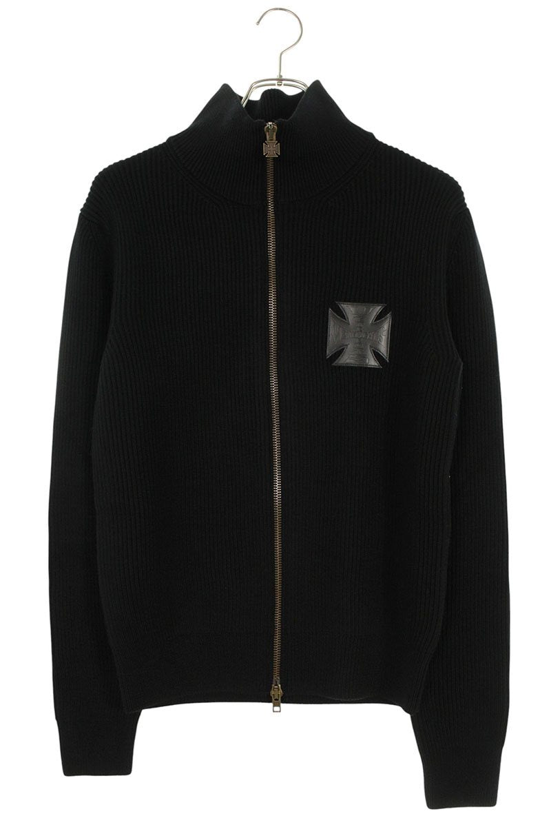 VETEMENTS 26SS Cross Zip-Up Wool Knit Black Size S