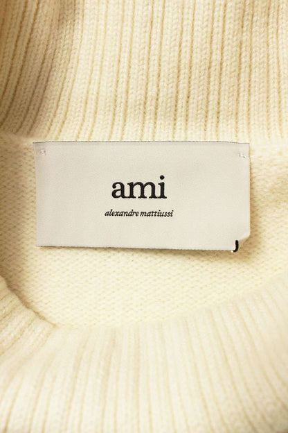 AMI 26SS Knit Sweater White x Red Size M