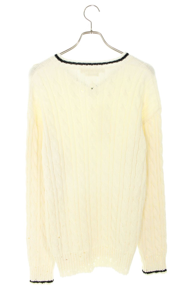 Marni Distressed Tilden Knit White Size L