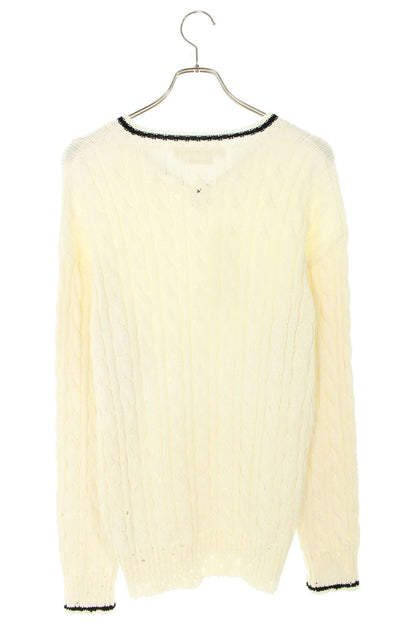 Marni Distressed Tilden Knit White Size L