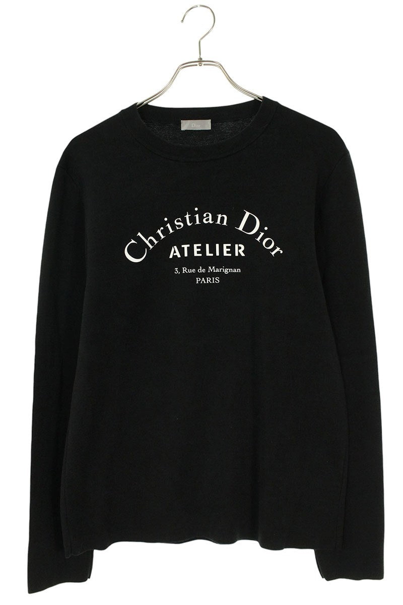 Dior HOMME 18SS Atelier Logo Wool Silk Crewneck Knit Size L