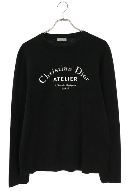 Dior HOMME 18SS Atelier Logo Wool Silk Crewneck Knit Size L