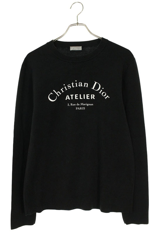 Dior HOMME 18SS Atelier Logo Wool Silk Crewneck Knit Size L
