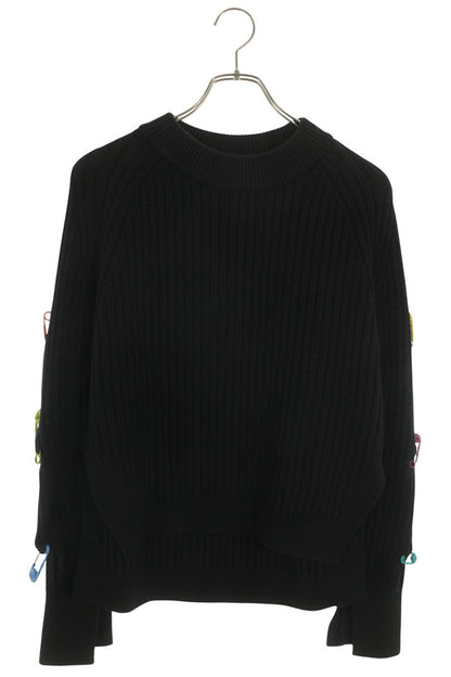 Versace Safety Pin Crewneck Wool Knit Multi Size XL