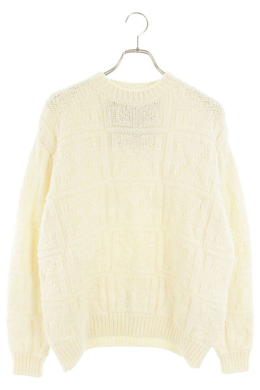 OFF-WHITE 20PF Back Logo Crew Neck Knit White Size XS