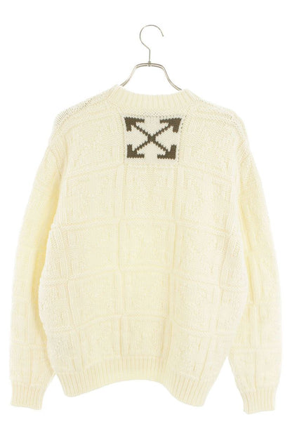 OFF-WHITE 20PF Back Logo Crew Neck Knit White Size XS