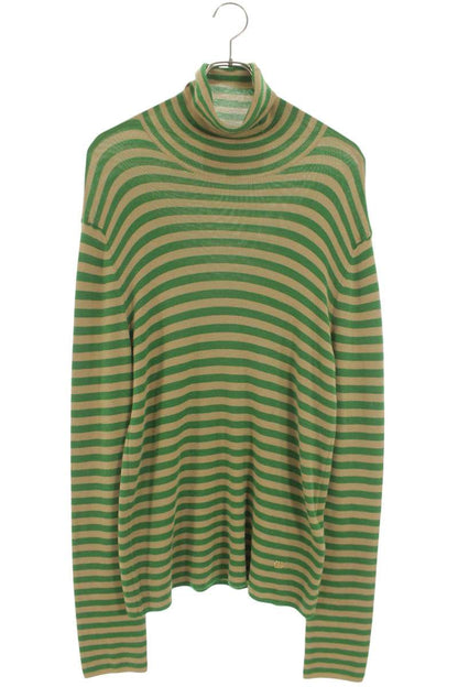 VALENTINO 26SS Wool Striped Turtleneck Knit Green Size L