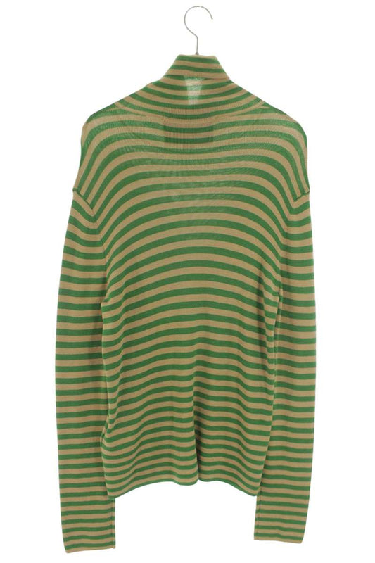 VALENTINO 26SS Wool Striped Turtleneck Knit Green Size L