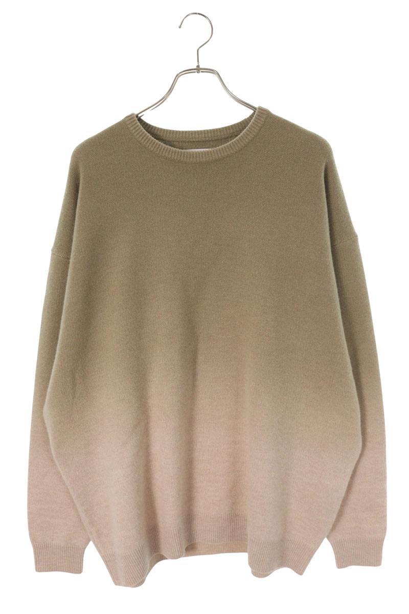 Graphpaper Wool Gradient Knit Beige Size L