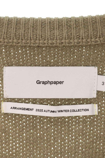 Graphpaper Wool Gradient Knit Beige Size L