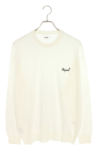 SEQUEL 25SS Cotton Logo Embroidered Knit White Size S