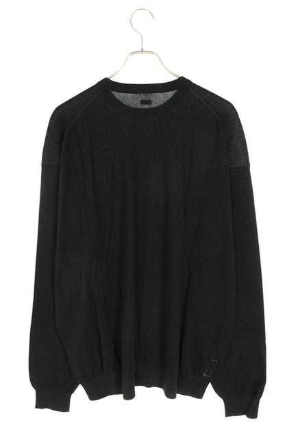 SEQUEL 25SS Cotton Logo Embroidered Knit Black Size M