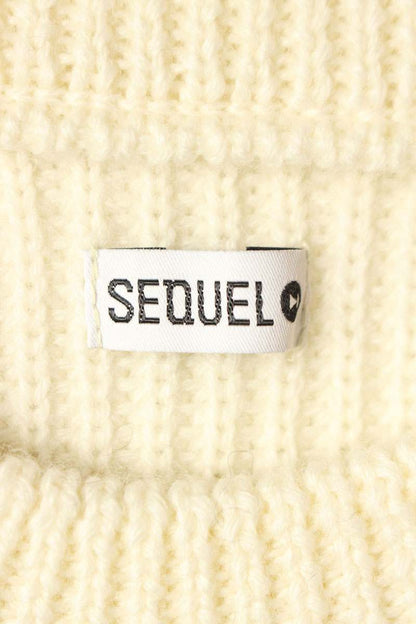SEQUEL 24AW White Wool Low Gauge Knit Size M