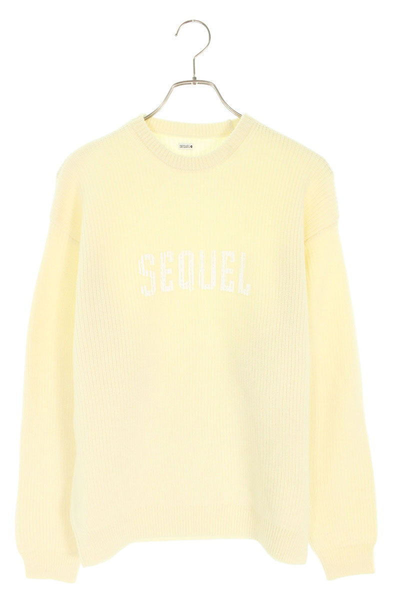 SEQUEL 24AW White Wool Low Gauge Knit Size XL