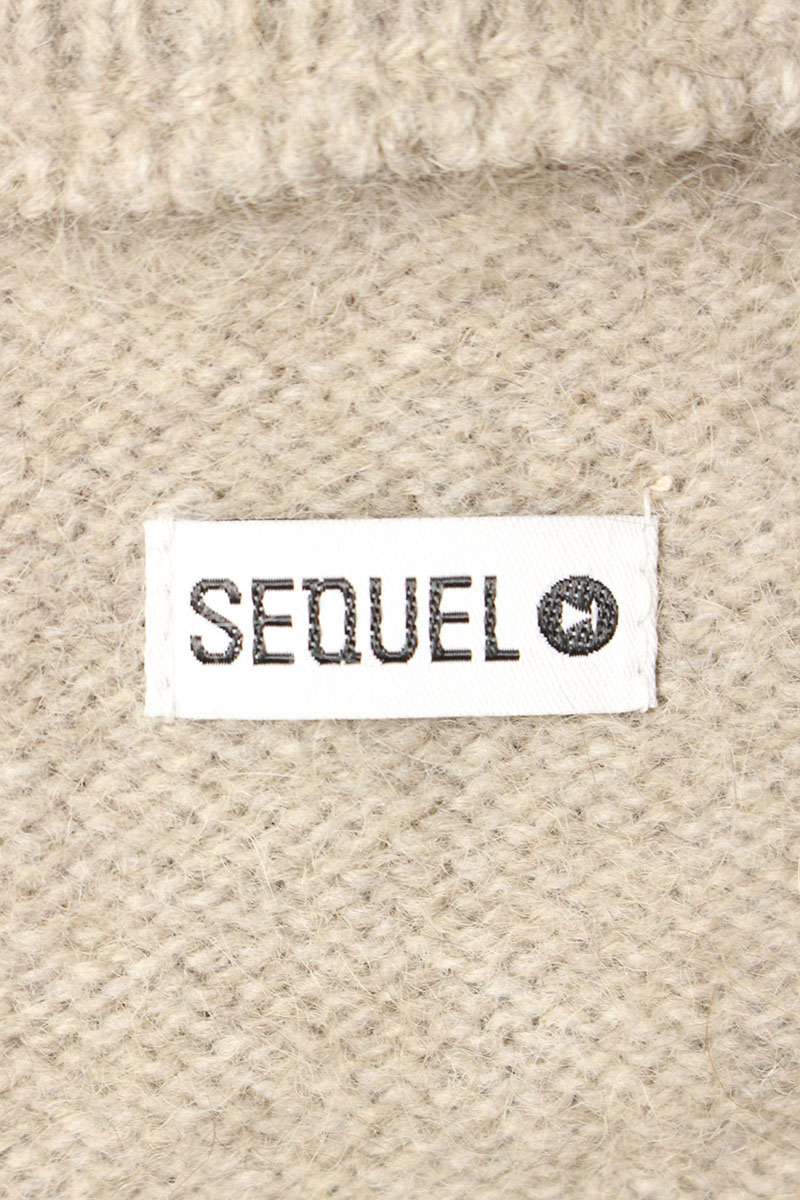 SEQUEL 24AW Beige Logo Embroidered Knit Size S