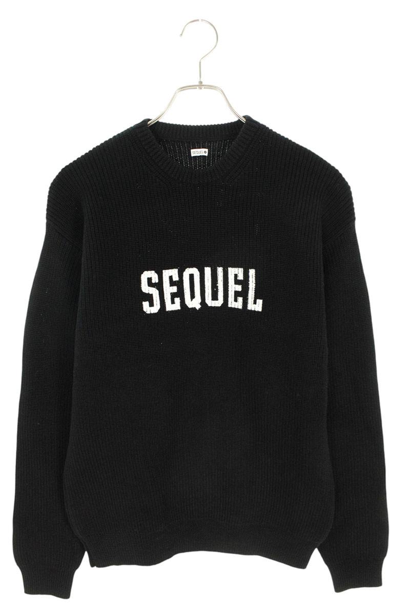 SEQUEL 24AW Black Wool Low Gauge Knit Size L