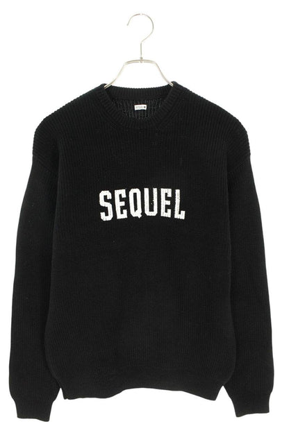 SEQUEL 24AW Black Wool Low Gauge Knit Size L