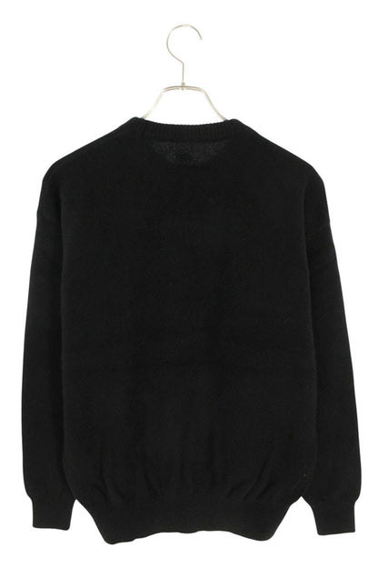 SEQUEL 24AW Black Logo Embroidered Knit Size S