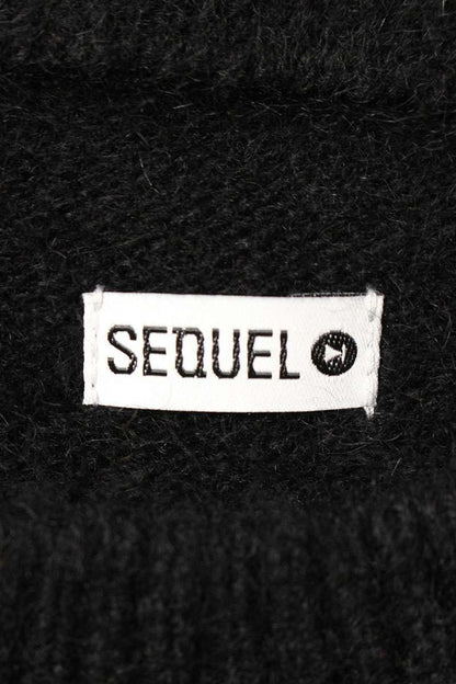 SEQUEL 24AW Black Logo Embroidered Knit Size S
