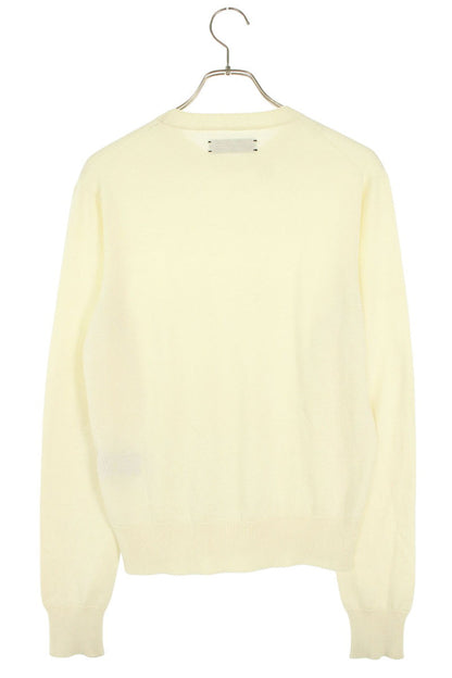 Amiri MA Embroidered Silk Wool Knit Sweater White Size 44