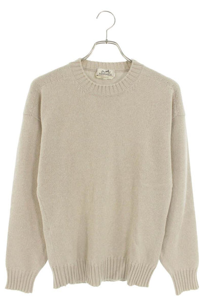 Hermes Cashmere Crewneck Knit Sweater Beige Size S