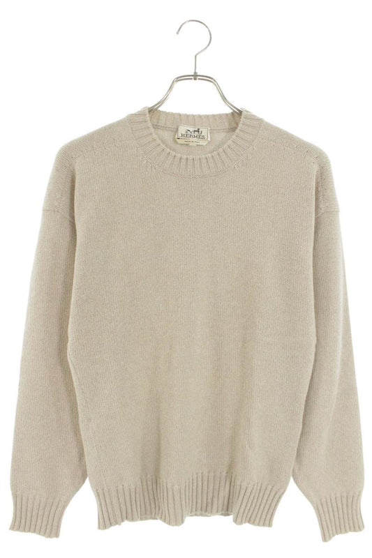 Hermes Cashmere Crewneck Knit Sweater Beige Size S