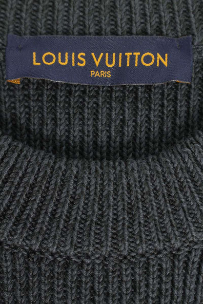 Louis Vuitton 18SS LV Logo Knit Sweater Gray Size XS