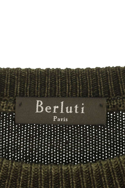 Berluti Crewneck Cashmere Knit Sweater Green Size XS