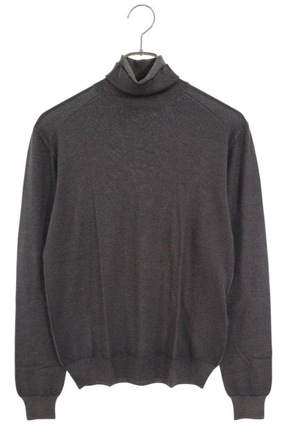 Prada Gray Silk Blend High Gauge Turtleneck Knit Size S