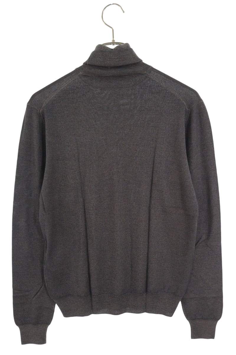 Prada Gray Silk Blend High Gauge Turtleneck Knit Size S