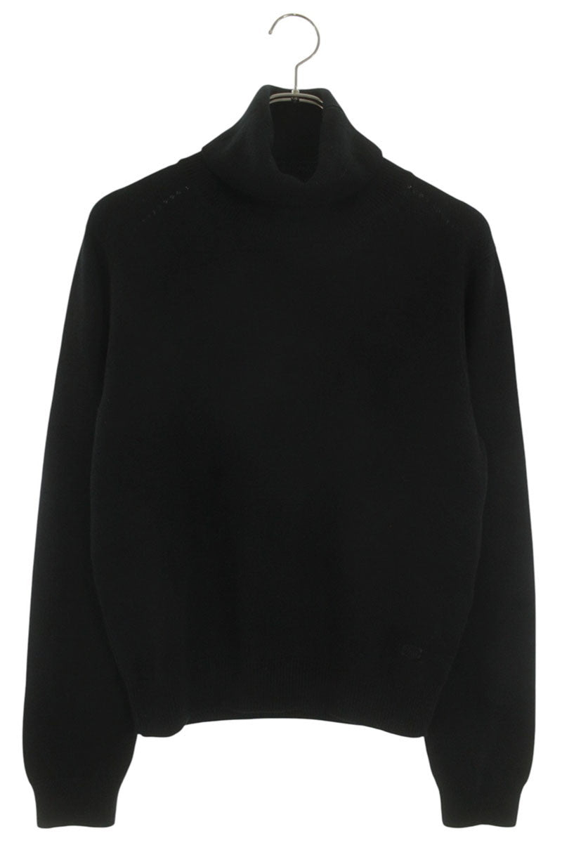 CELINE Black Cashmere Turtleneck Knit Size S