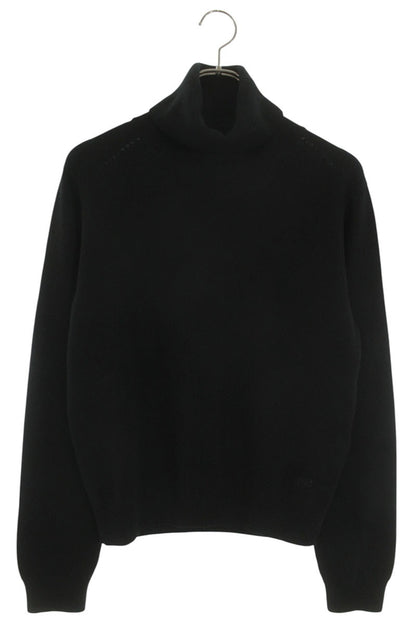 CELINE Black Cashmere Turtleneck Knit Size S