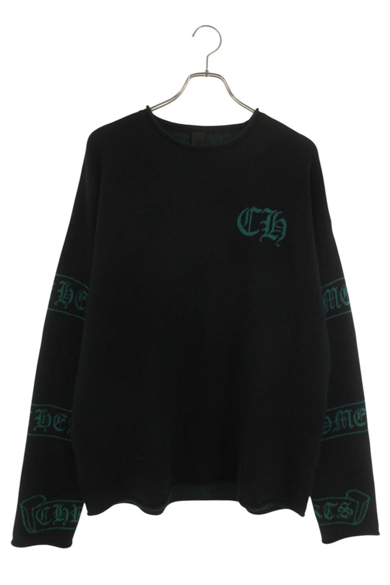 Chrome Hearts Scroll Label Logo Cashmere Knit Size OS