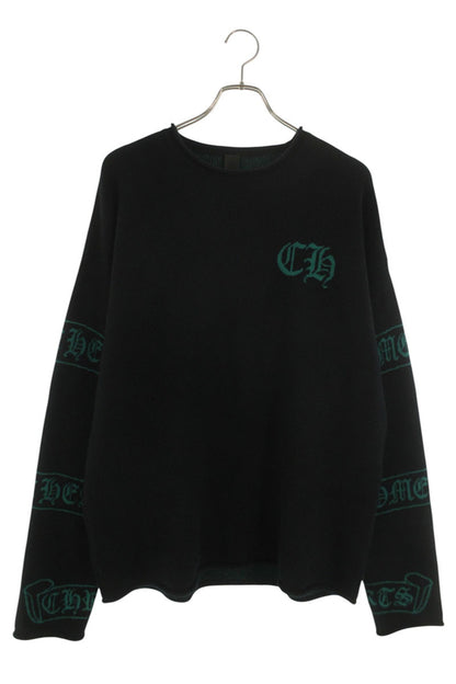 Chrome Hearts Scroll Label Logo Cashmere Knit Size OS