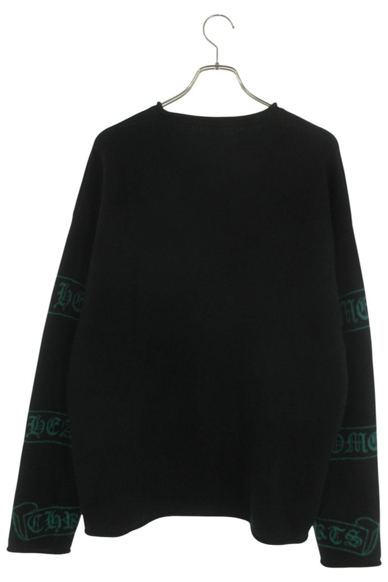 Chrome Hearts Scroll Label Logo Cashmere Knit Size OS