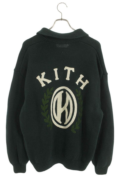 KITH 25AW Green Cotton Patch Nelson Rugby Knit Size M